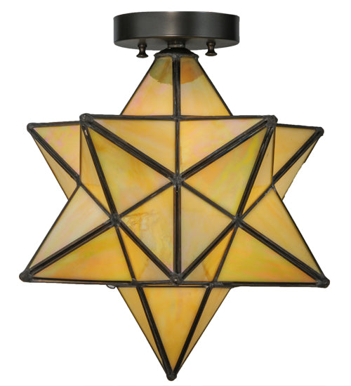 Meyda Tiffany Moravian Star 148883 Ceiling Light - Craftsman Brown