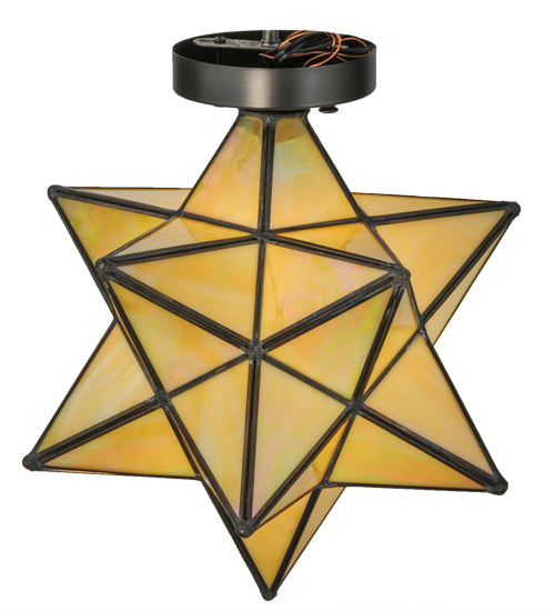 Meyda Tiffany Moravian Star 148883 Ceiling Light - Craftsman Brown