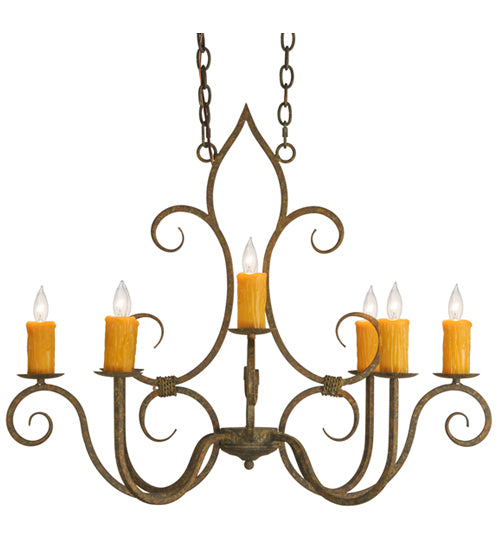 Meyda Tiffany Clifton 149185 Chandelier Light - Organic Rust