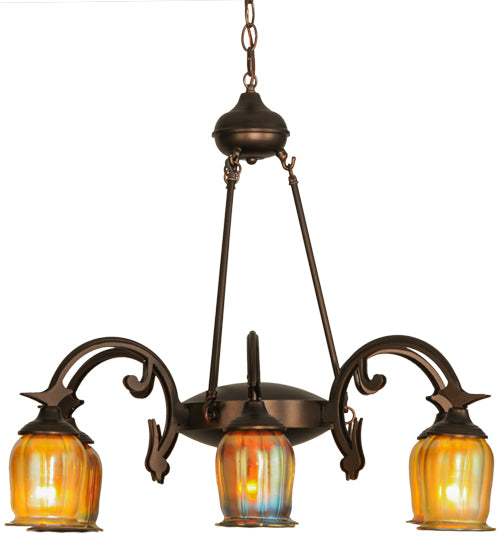 Meyda Tiffany Favrile 149190 Chandelier Light - Custom,Mahogany Bronze