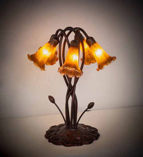 Meyda Tiffany Lighting 14931 Amber Five Light Accent Lamp Lamp Bronze / Dark