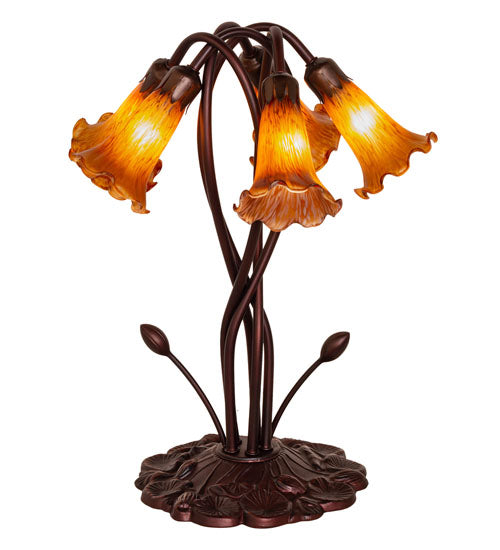 Meyda Tiffany Lighting 14931 Amber Five Light Accent Lamp Lamp Bronze / Dark