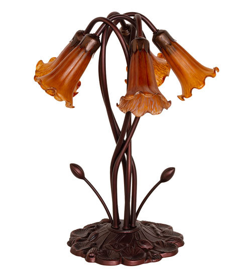 Meyda Tiffany Lighting 14931 Amber Five Light Accent Lamp Lamp Bronze / Dark