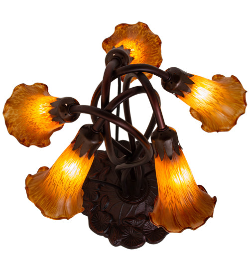 Meyda Tiffany Lighting 14931 Amber Five Light Accent Lamp Lamp Bronze / Dark