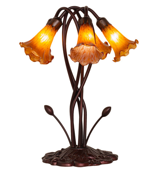 Meyda Tiffany Lighting 14931 Amber Five Light Accent Lamp Lamp Bronze / Dark
