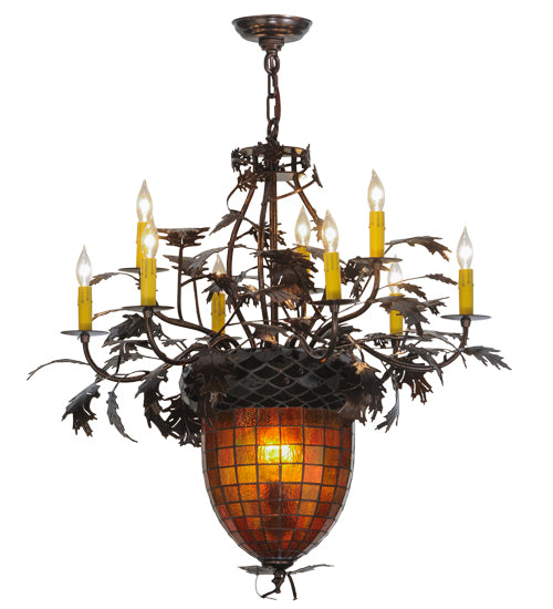 Meyda Tiffany Greenbriar Oak 149726 Chandelier Light - Copper Vein