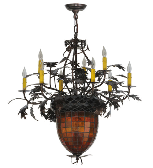 Meyda Tiffany Greenbriar Oak 149726 Chandelier Light - Copper Vein