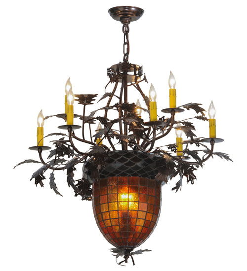 Meyda Tiffany Greenbriar Oak 149726 Chandelier Light - Copper Vein