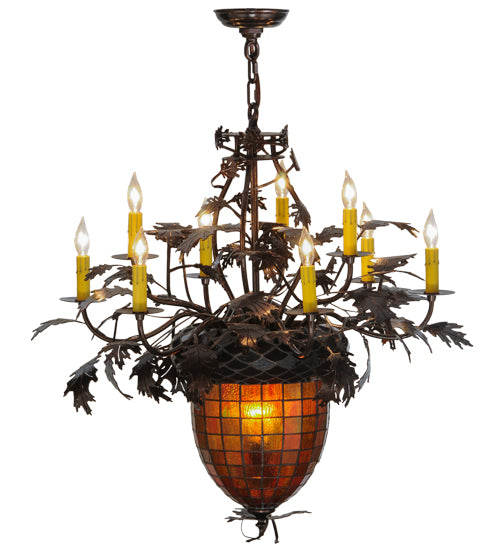 Meyda Tiffany Greenbriar Oak 149726 Chandelier Light - Copper Vein