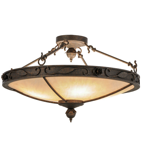 Meyda Tiffany Arabesque 149758 Ceiling Light - Mahogany Bronze