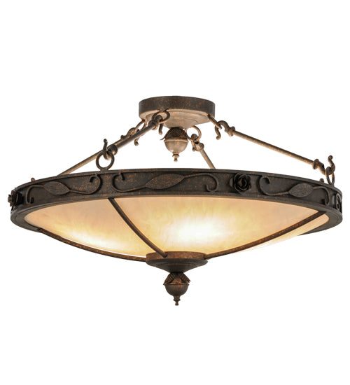 Meyda Tiffany Arabesque 149758 Ceiling Light - Mahogany Bronze