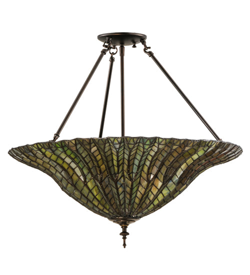 Meyda Tiffany Tiffany Lotus Leaf 149761 Ceiling Light - Mahogany Bronze