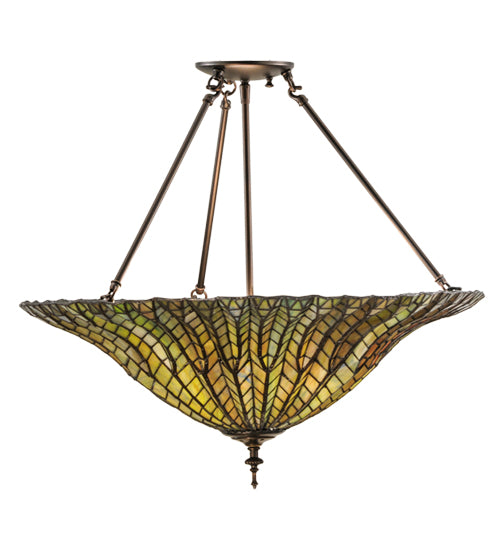 Meyda Tiffany Tiffany Lotus Leaf 149761 Ceiling Light - Mahogany Bronze