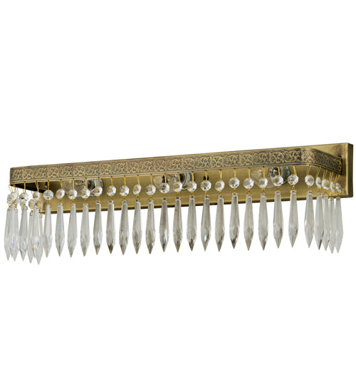Meyda Tiffany Finnimore 149814 Bath Vanity Light 5 in. wide - Antique Brass