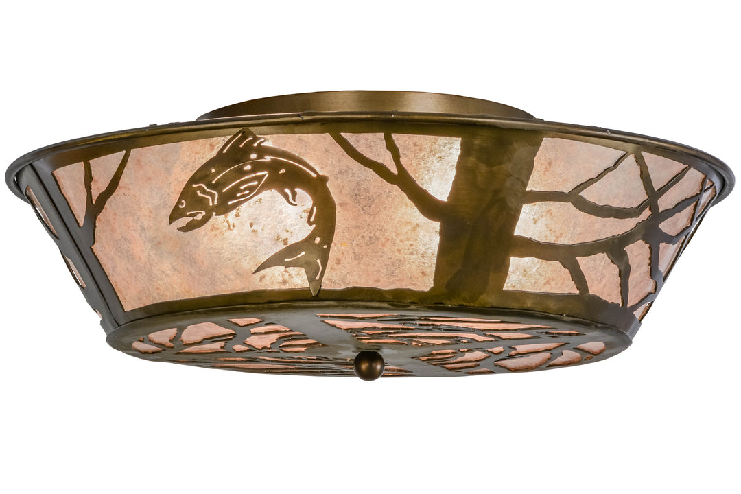 Meyda Tiffany Leaping Trout 10014 Ceiling Light - Antique Copper