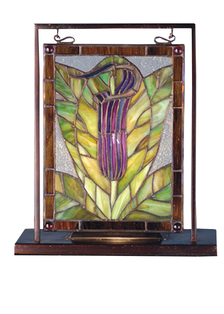 Meyda Tiffany Lighting 68552 Jack-In-The-Pulpit One Light Mini Tabletop Window Mirror Bronze / Dark