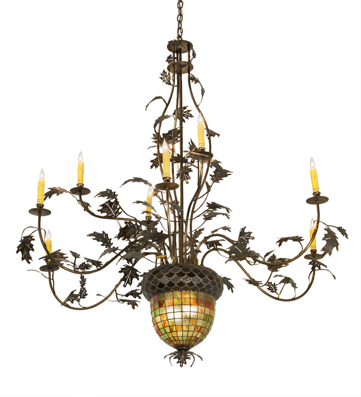 Meyda Tiffany Greenbriar Oak 69619 Chandelier Light - Antique Copper