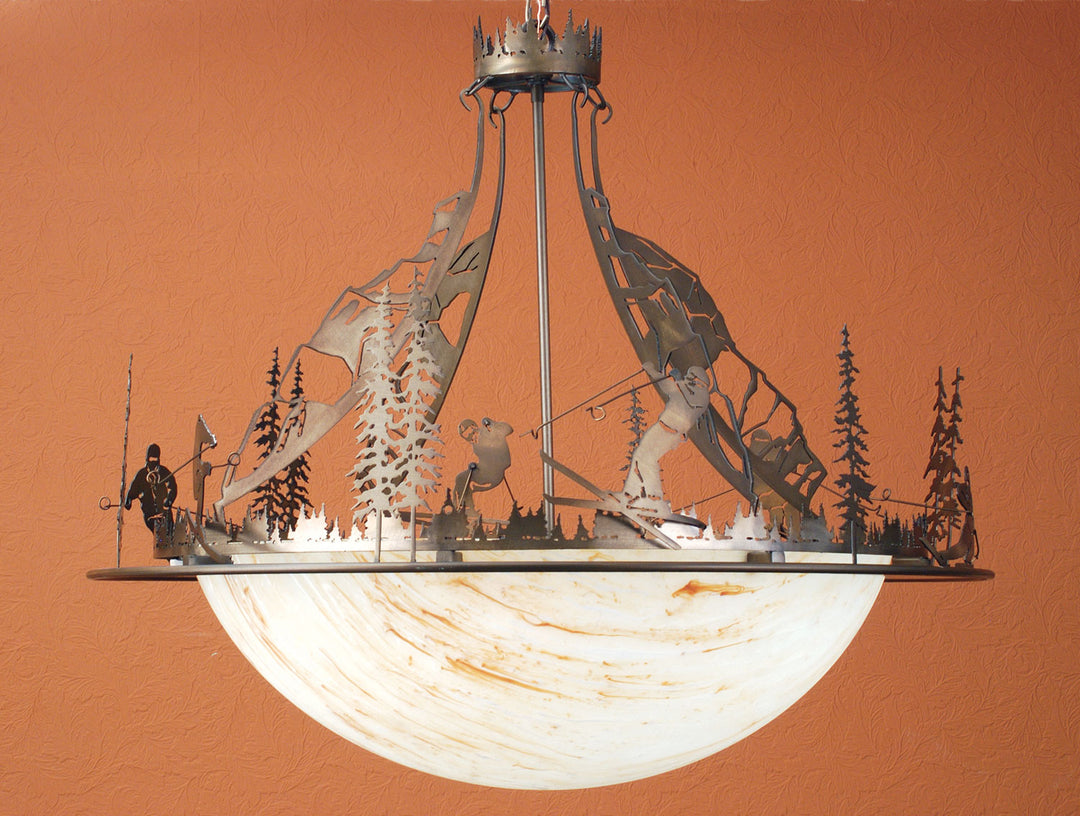 Meyda Tiffany Ski Adventure 70722 Pendant Light - Antique Copper