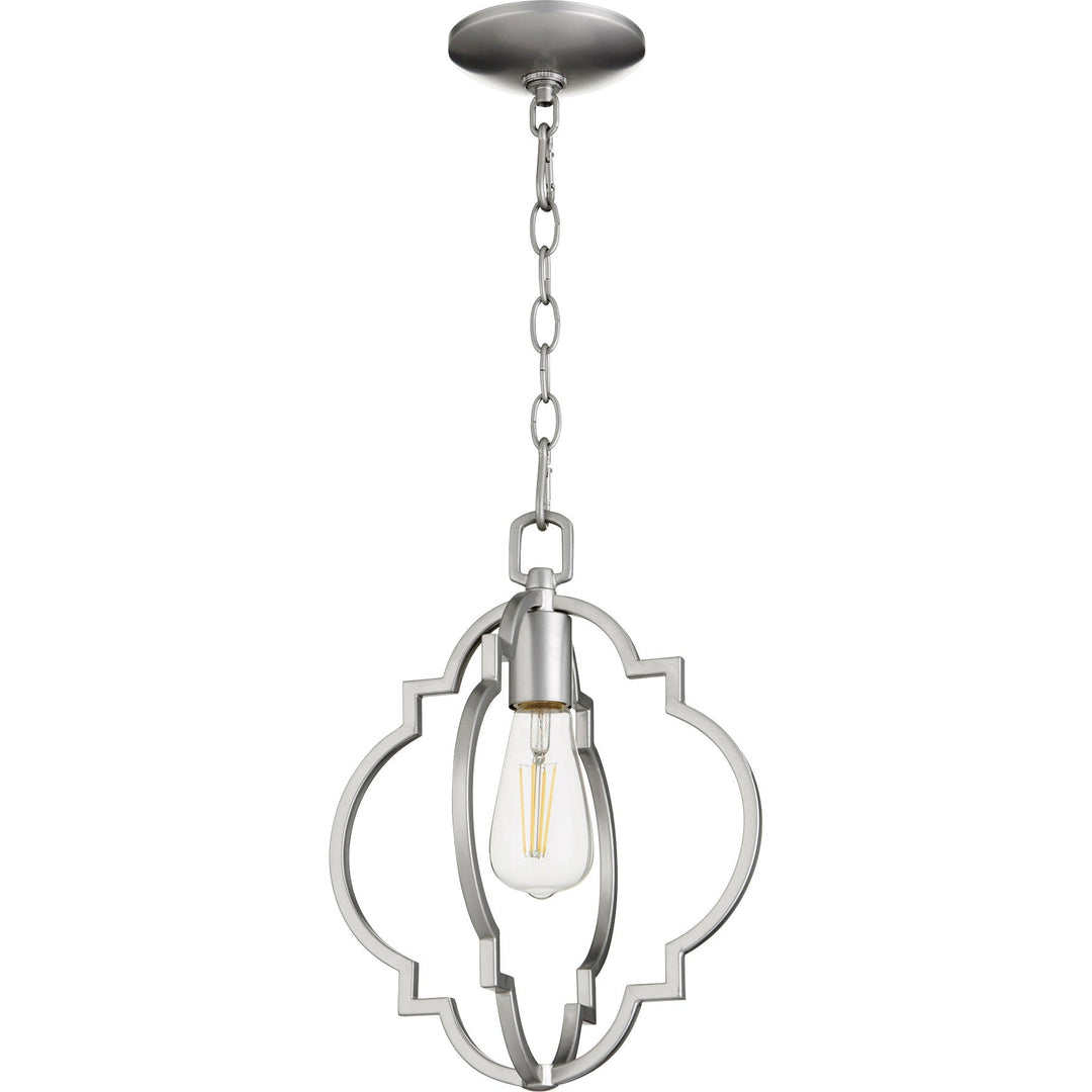 Quorum Dublin 3842-64 Pendant Light - Classic Nickel,  Satin Nickel/Walnut/