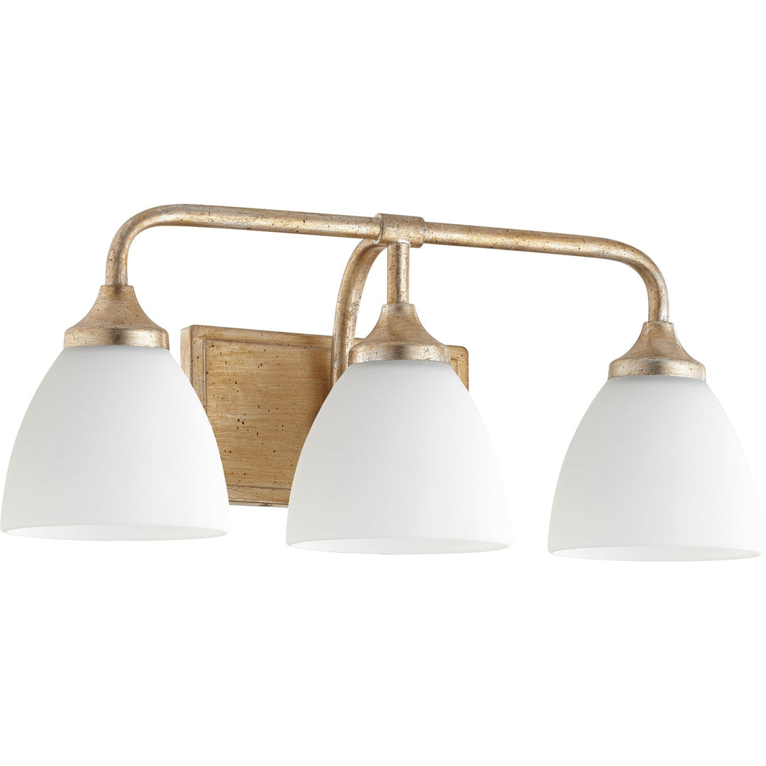 Quorum Enclave 5059-3-60 Bath Vanity Light 20 in. wide - Aged Silver Leaf