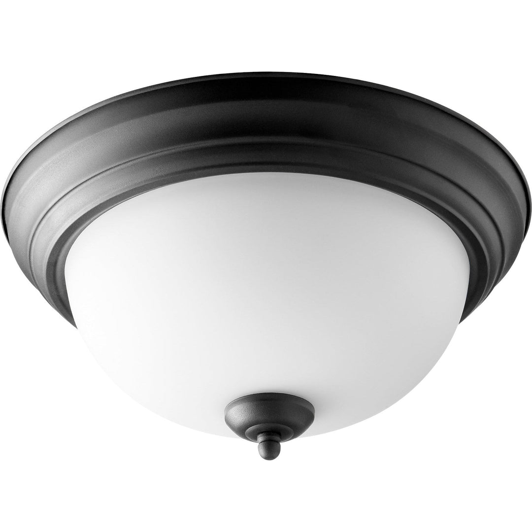 Quorum 3063 Ceiling Mounts 3063-13-69 Ceiling Light - Textured Black W/ Satin Opal