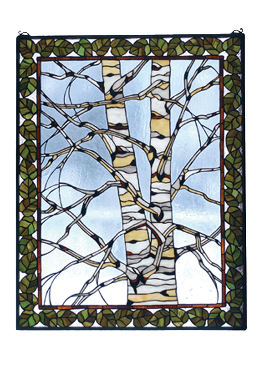 Meyda Tiffany Lighting 73265 Birch Tree In Winter Window Mirror Bronze / Dark