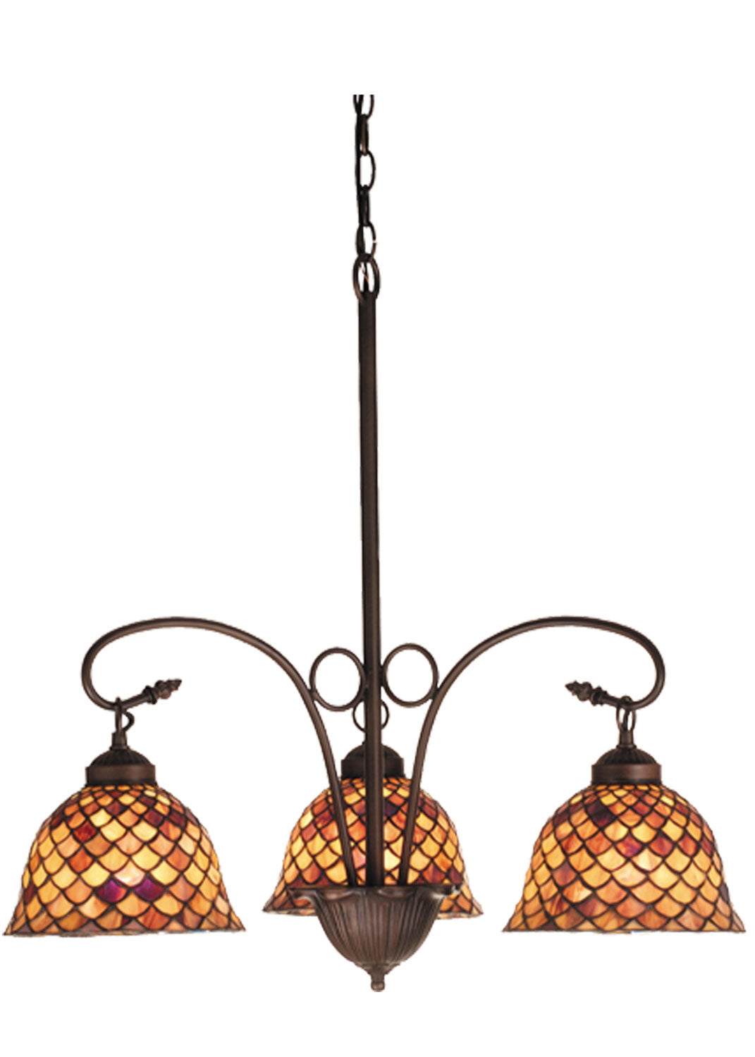 Meyda Tiffany Fishscale 74045 Chandelier Light - Antique