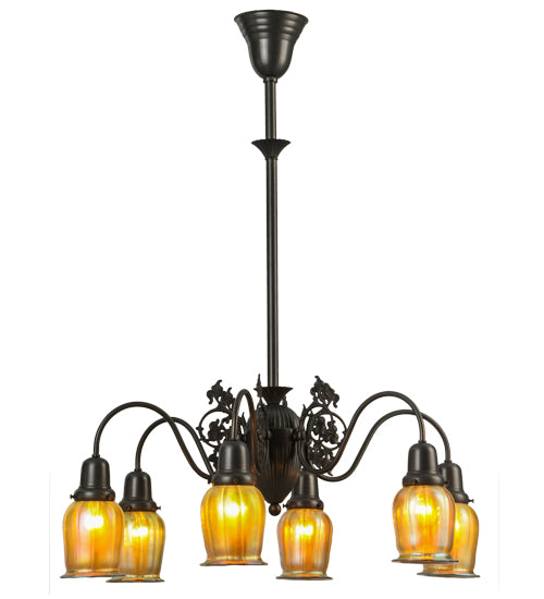 Meyda Tiffany Favrile 150068 Chandelier Light - Craftsman Brown,Custom