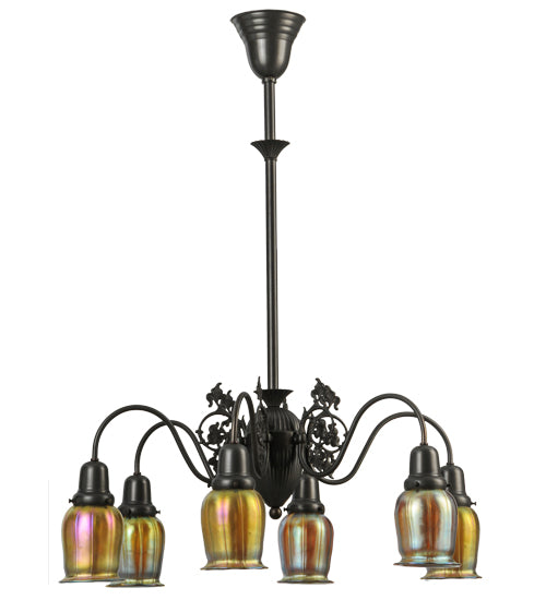 Meyda Tiffany Favrile 150068 Chandelier Light - Craftsman Brown,Custom