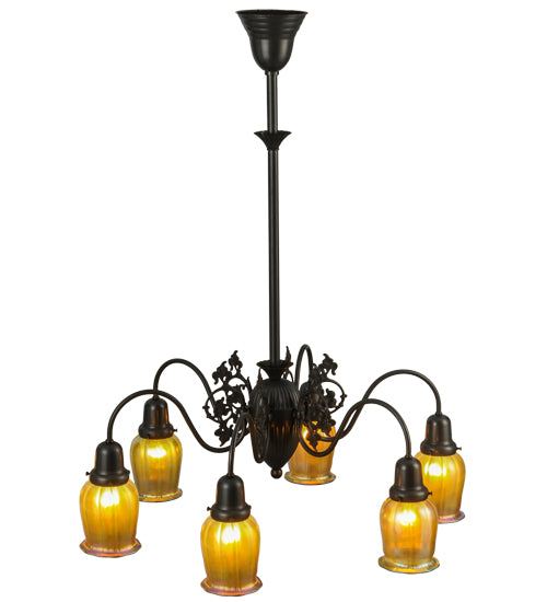 Meyda Tiffany Favrile 150068 Chandelier Light - Craftsman Brown,Custom