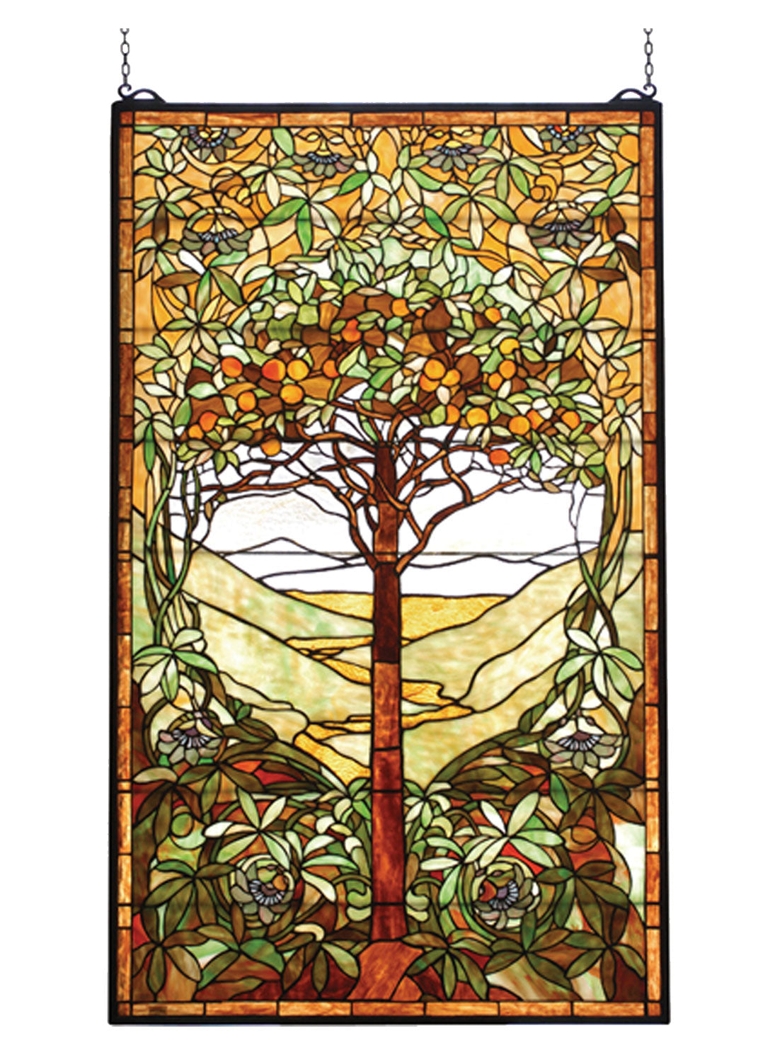 Meyda Tiffany Lighting 74065 Tiffany Tree Of Life Window Mirror Bronze / Dark