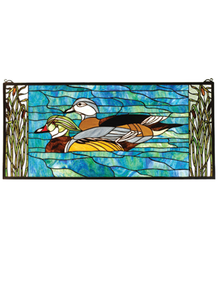 Meyda Tiffany Lighting 77712 Wood Ducks Window Mirror Bronze / Dark