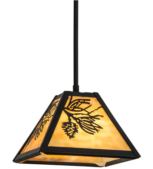 Meyda Tiffany Winter Pine 150163 Pendant Light - Mahogany Bronze