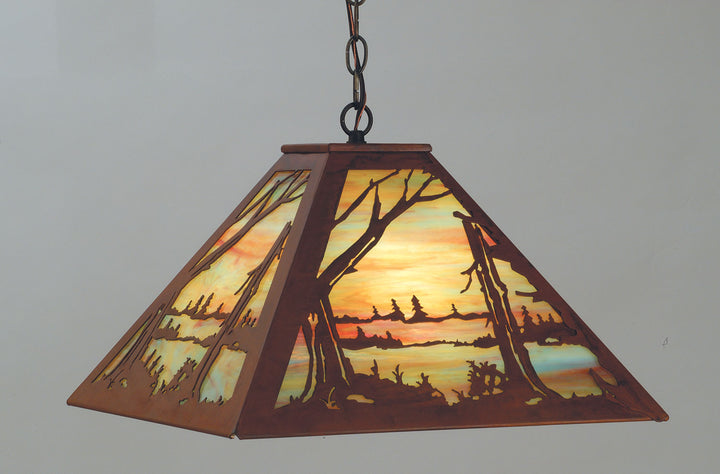 Meyda Tiffany Quiet Pond 81412 Pendant Light - Rust