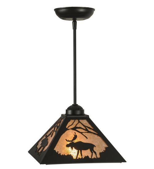 Meyda Tiffany Lone Moose 150232 Pendant Light - Copper Vein