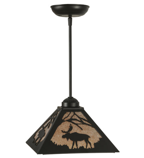 Meyda Tiffany Lone Moose 150232 Pendant Light - Copper Vein