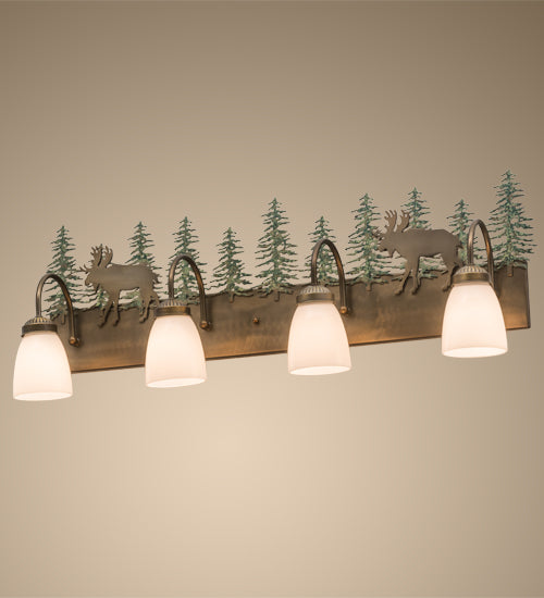 Meyda Tiffany Wandering Moose 150316 Bath Vanity Light 8 in. wide - Antique Copper