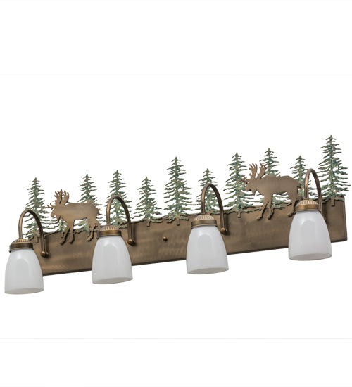 Meyda Tiffany Wandering Moose 150316 Bath Vanity Light 8 in. wide - Antique Copper