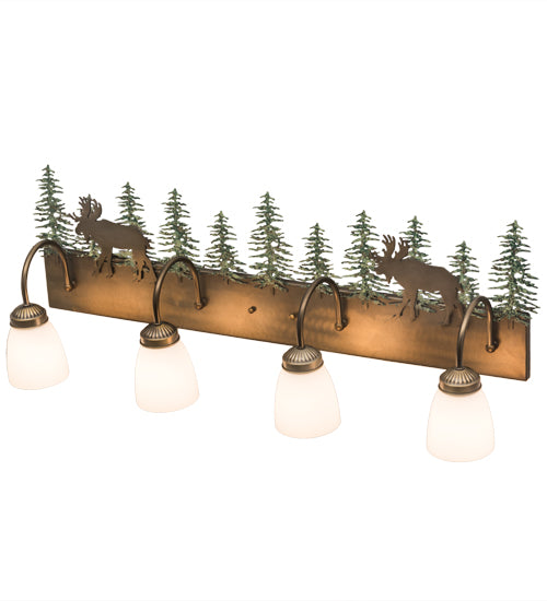Meyda Tiffany Wandering Moose 150316 Bath Vanity Light 8 in. wide - Antique Copper
