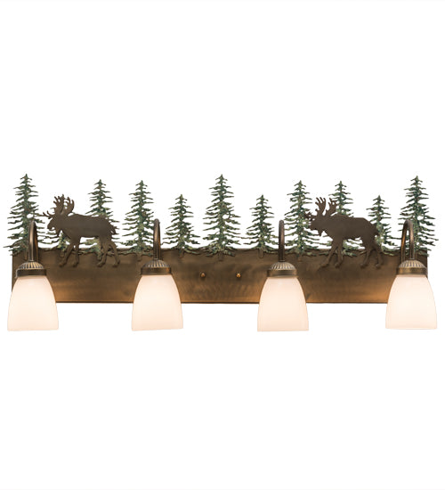 Meyda Tiffany Wandering Moose 150316 Bath Vanity Light 8 in. wide - Antique Copper