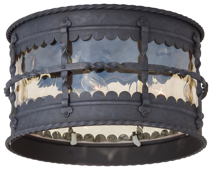 Minka-Lavery Lighting 8889-A39 Mallorca Three Light Flush Mount Outdoor Bronze / Dark