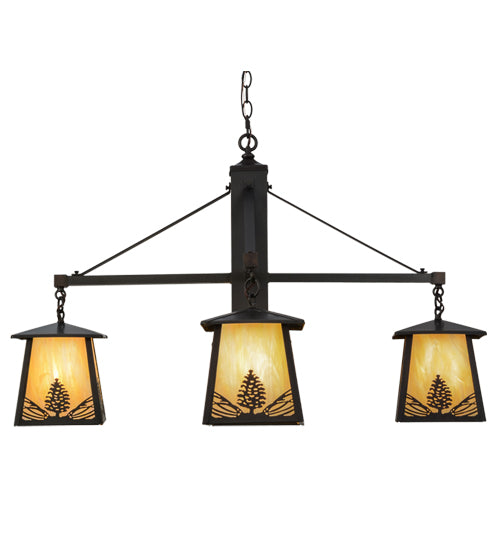 Meyda Tiffany Mountain Pine 150783 Chandelier Light - Craftsman Brown