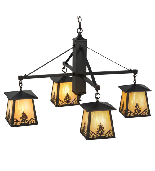 Meyda Tiffany Mountain Pine 150783 Chandelier Light - Craftsman Brown