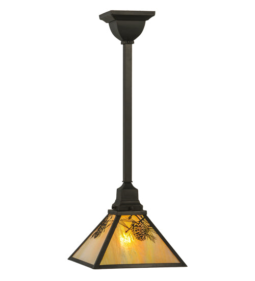 Meyda Tiffany Winter Pine 150824 Pendant Light - Craftsman Brown
