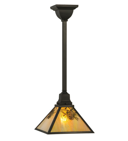 Meyda Tiffany Winter Pine 150824 Pendant Light - Craftsman Brown