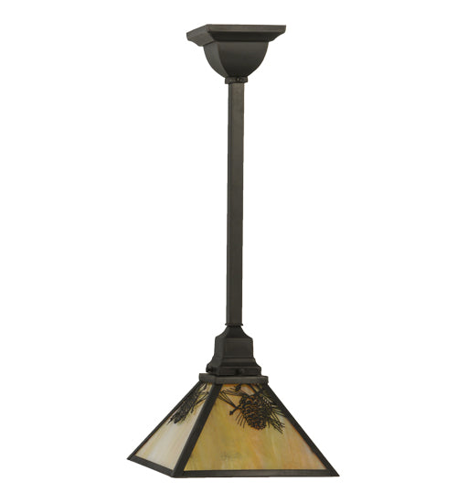Meyda Tiffany Winter Pine 150824 Pendant Light - Craftsman Brown