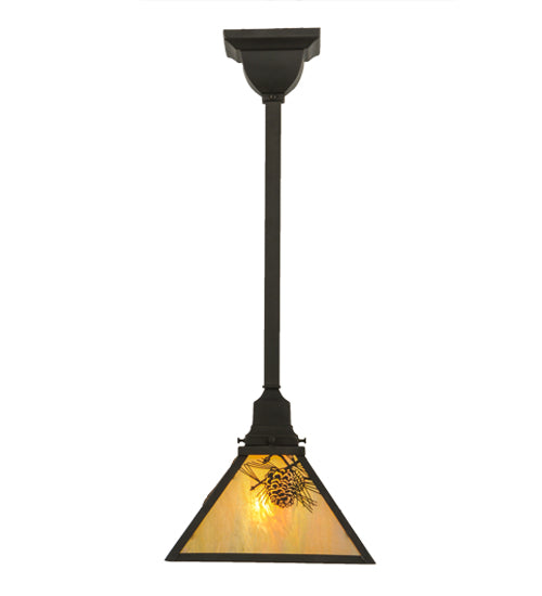 Meyda Tiffany Winter Pine 150824 Pendant Light - Craftsman Brown