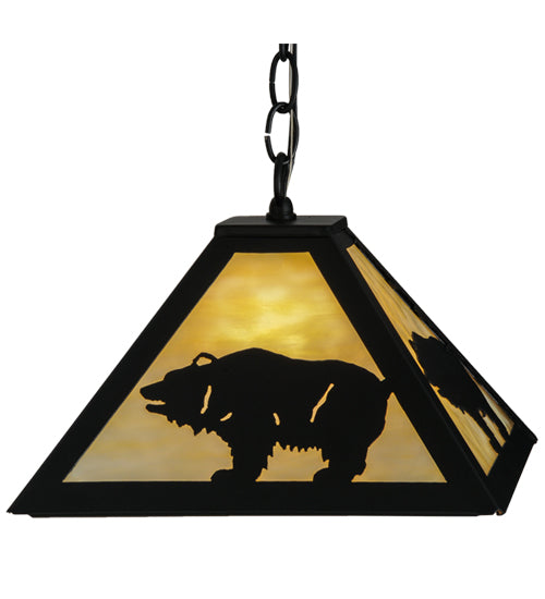 Meyda Tiffany Lone Bear 150870 Pendant Light - Nickel