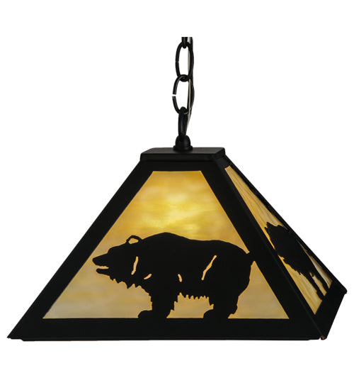 Meyda Tiffany Lone Bear 150870 Pendant Light - Nickel