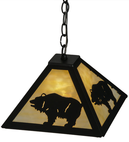 Meyda Tiffany Lone Bear 150870 Pendant Light - Nickel